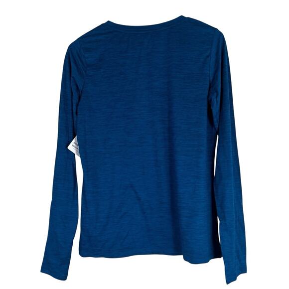 NWT Reebok Long Sleeve T-Shirt Mens M Blue Quick Dry Crewneck Athleisure Basic - Picture 3 of 6